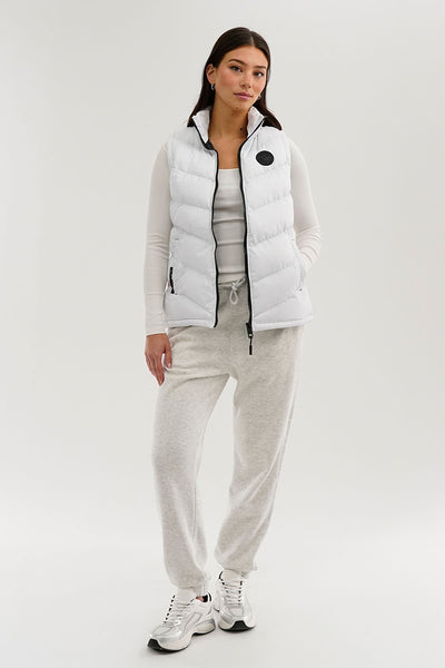 Canada Weather Gear Chevron Puffer Vest - White - Womens Vests - Fairweather