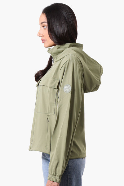 Canada Weather Gear Hooded 4 Pocket Zip Up Lightweight Jacket - Olive - Womens Lightweight Jackets - Fairweather