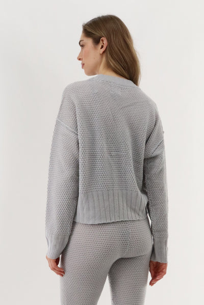 Runaway Bay V-Neck Knit Cardigan - Grey - Womens Cardigans - Fairweather