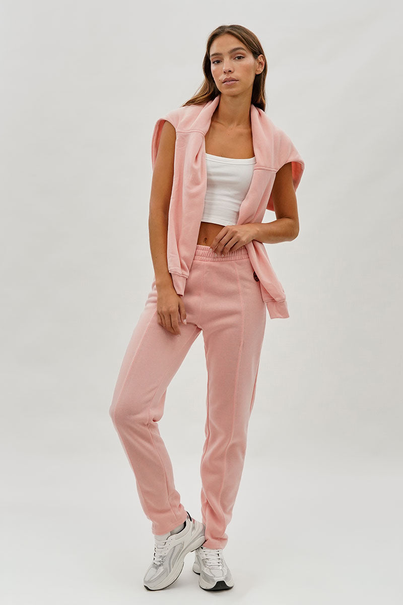 Fahrenheit Fleece Straight Leg Jogger Sweatpants - Pink - Womens Joggers & Sweatpants - Fairweather