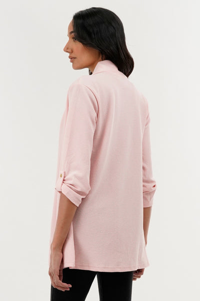 International INC Company Roll Up Sleeve Cardigan - Pink - Womens Cardigans - Fairweather