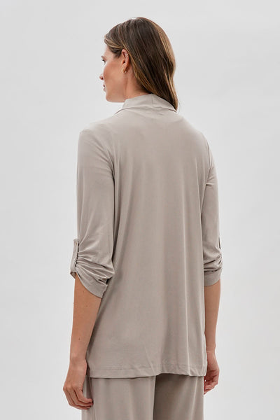 Costa Blanca Open Lightweight Wrap Cardigan - Stone - Womens Cardigans - Fairweather