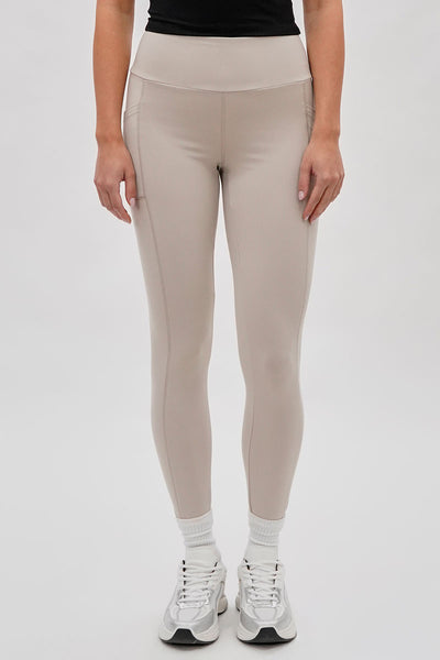 Canada Weather Gear High Waisted Yoga Leggings - Beige - Womens Leggings - Fairweather