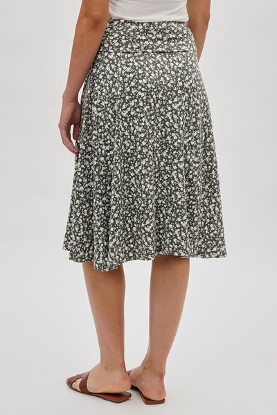 International INC Company Floral Fold Over Skirt - Olive - Womens Skirts - Fairweather