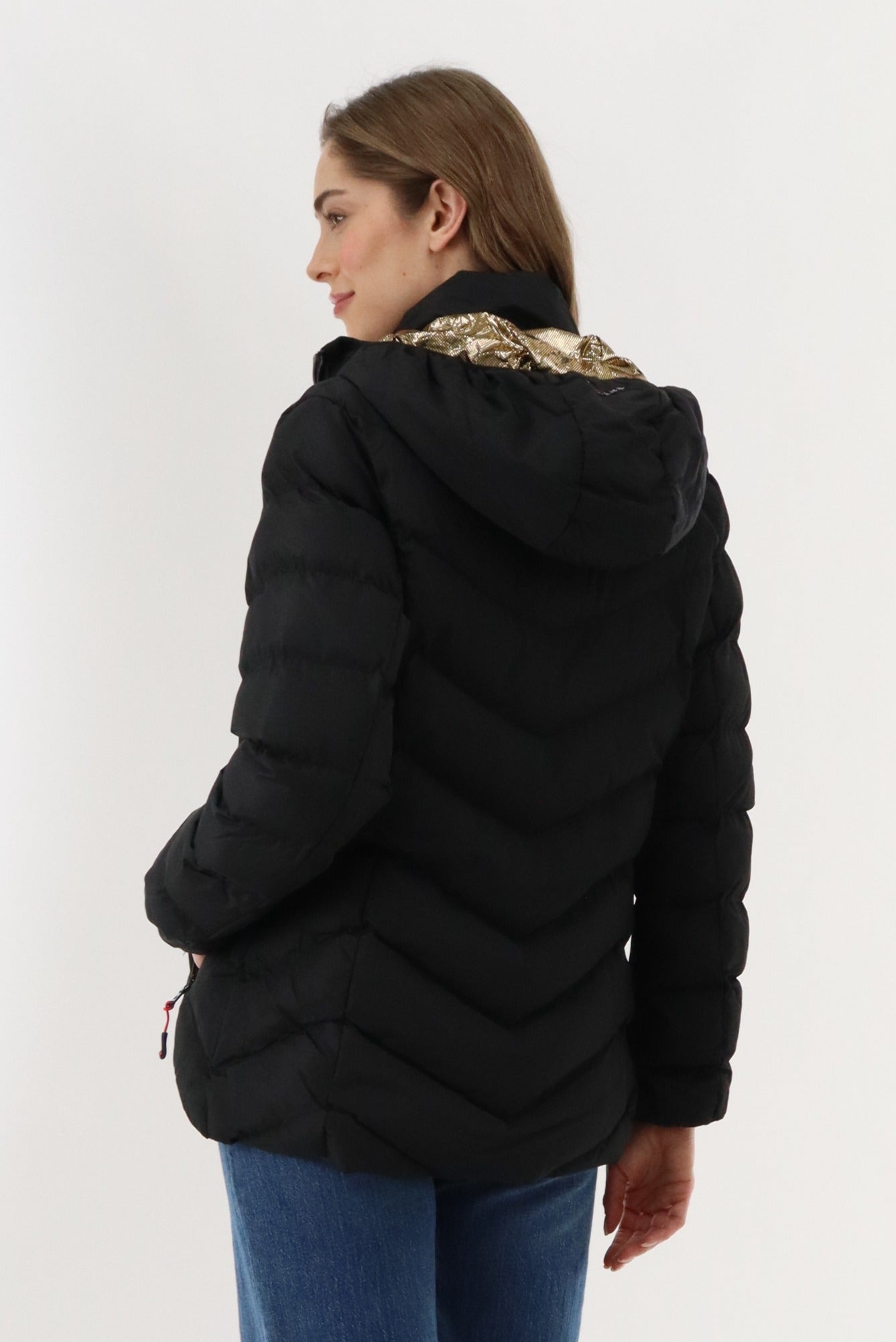 Canada Weather Gear Quilted Puffer Double Zip Bomber Jacket - Black - Womens Bomber Jackets - Fairweather