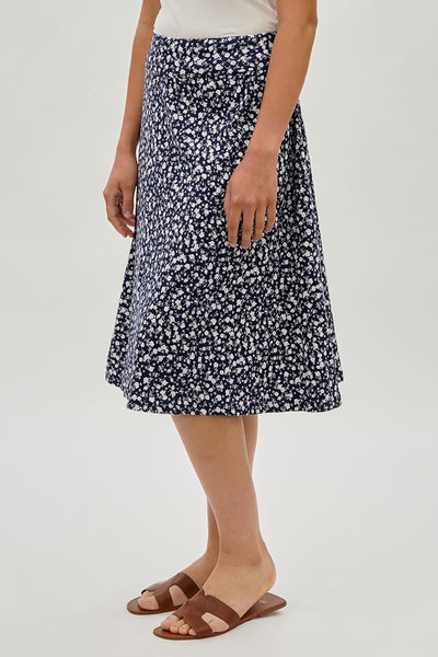 International INC Company Floral Fold Over Skirt - Navy - Womens Skirts - Fairweather
