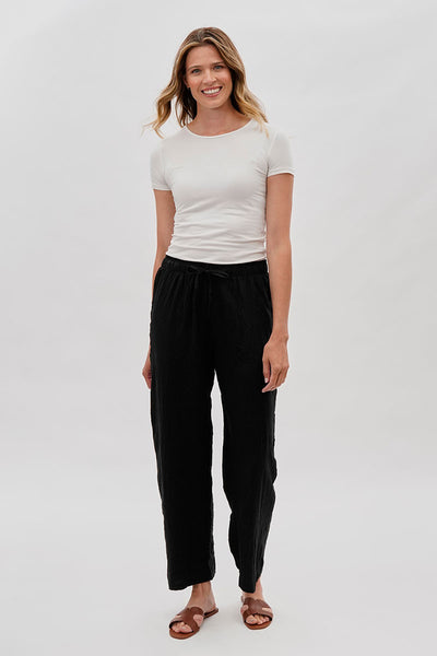 Runaway Bay Wide Leg Tie Waist Pants - Black - Womens Pants - Fairweather