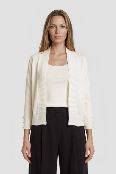 Open Front Cardigan - White