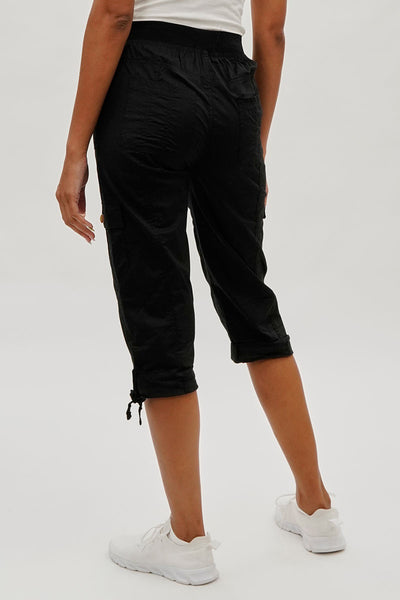 International INC Company Drawstring Cargo Capris - Black - Womens Shorts & Capris - Fairweather