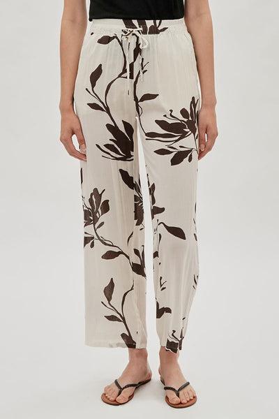 International INC Company Leaf Print Wide Leg Pants - White - Womens Pants - Fairweather