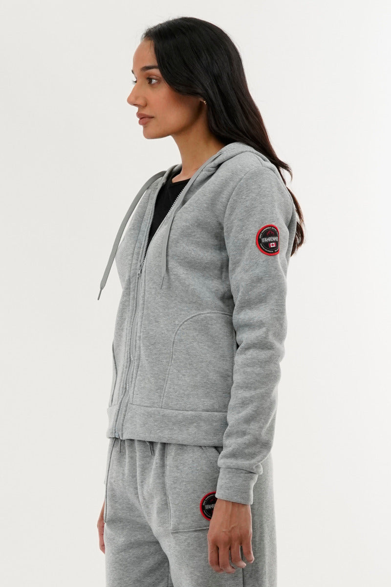 Fahrenheit Classic Zip Up Hoodie - Grey - Womens Hoodies & Sweatshirts - Fairweather