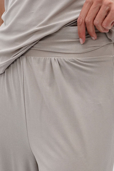 Costa Blanca Wide Leg Fold Over Pants - Cream - Womens Pants - Fairweather