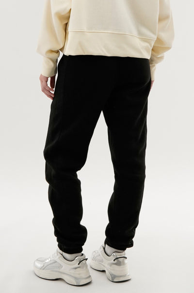 Fahrenheit Tie Waist Fleece Joggers - Black