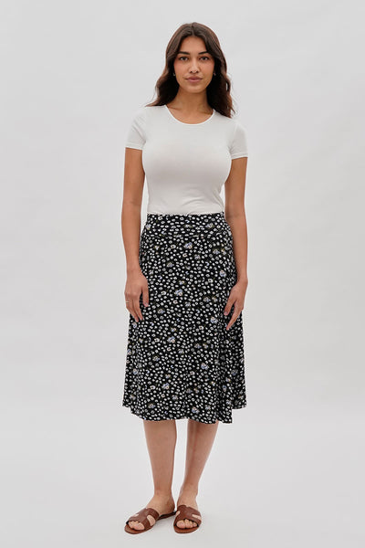 International INC Company Floral A-Line Skirt - Black - Womens Skirts - Fairweather