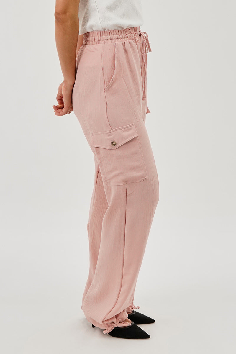 Stylexchange Vintage Drawstring Cargo Pants - Pink - Womens Pants - Fairweather