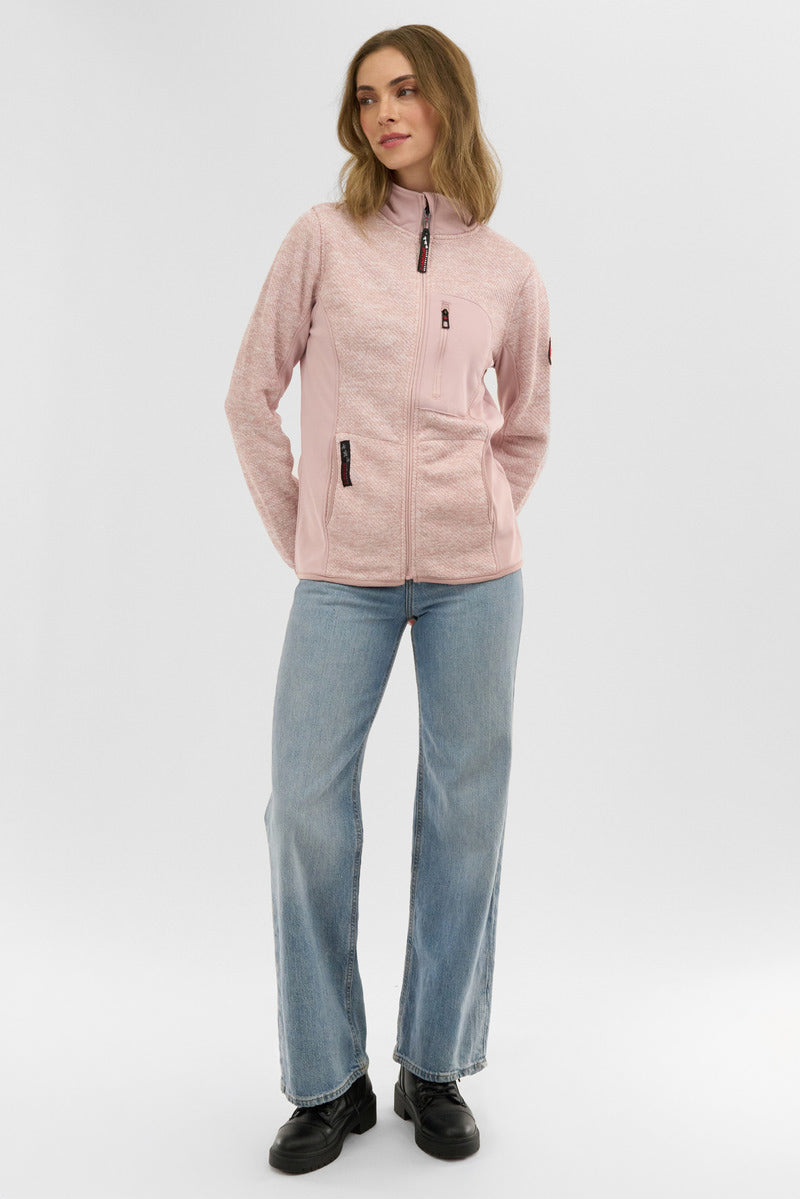 Canada Weather Gear Fleece Zip Up Lightweight Jacket - Pink - Womens Lightweight Jackets - Fairweather