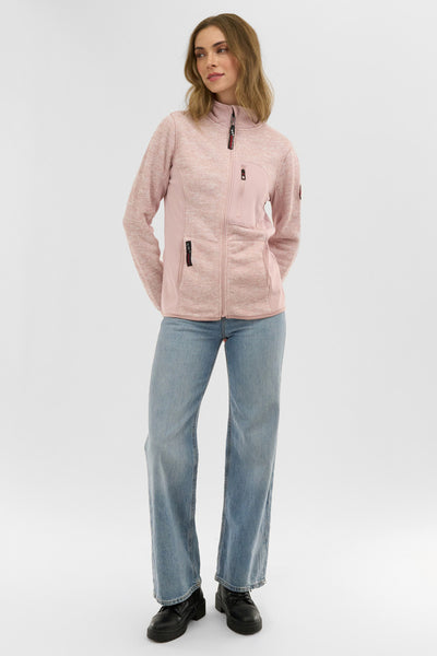 Canada Weather Gear Fleece Zip Up Lightweight Jacket - Pink - Womens Lightweight Jackets - Fairweather