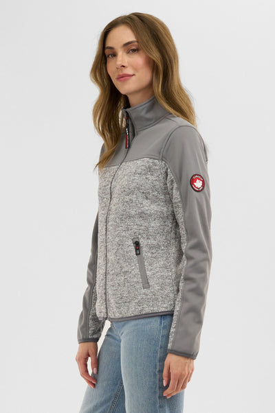 Canada Weather Gear Zip Up Knit Lightweight Jacket - Grey - Womens Lightweight Jackets - Fairweather