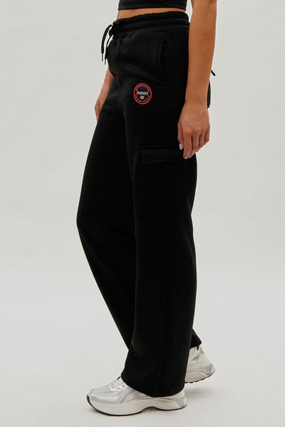 Pantalon de survêtement cargo large Fahrenheit - Noir