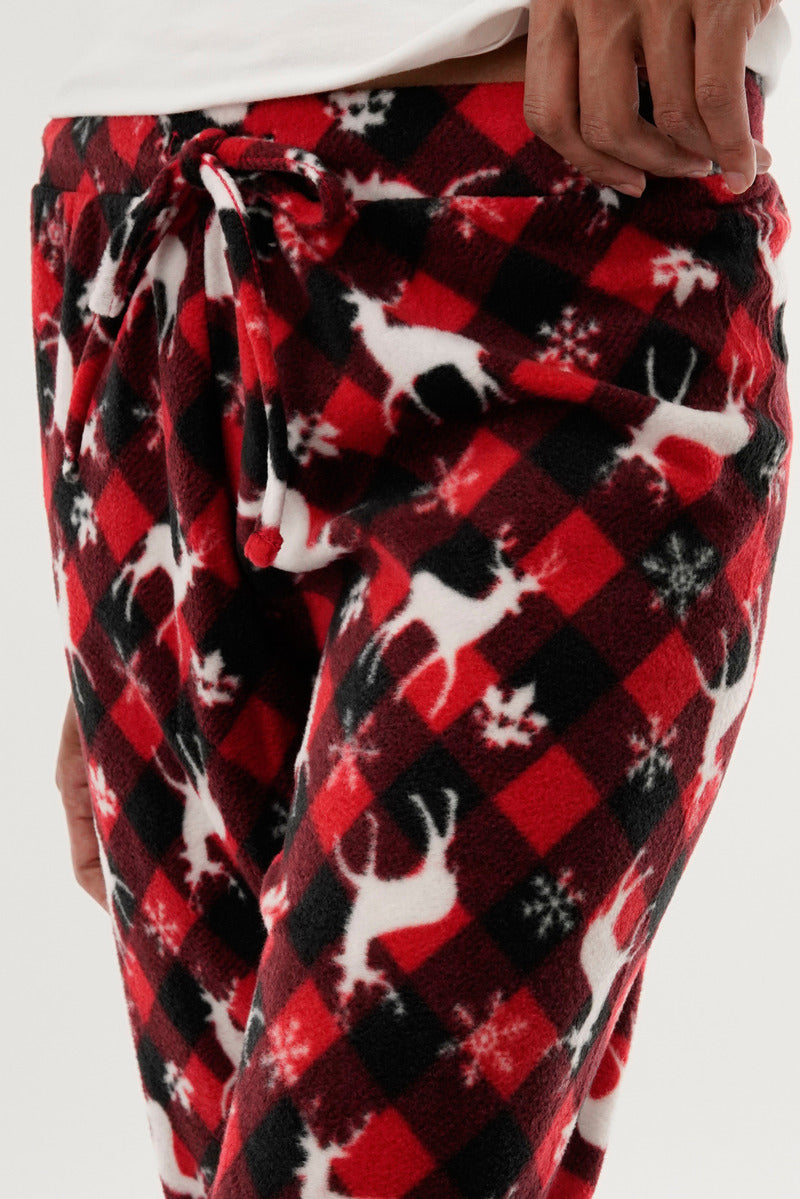 Canada Weather Gear Festive Print Pajama Pants - Red - Womens Pajamas - Fairweather