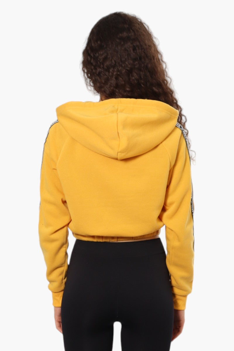 New Look Chilling Tape Sleeve Hoodie - Yellow - Womens Hoodies & Sweatshirts - Fairweather