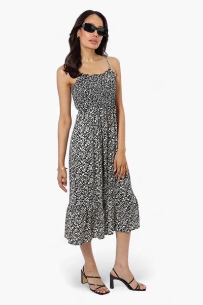 Limite Floral Smocked Top Maxi Dress - Black - Womens Maxi Dresses - Fairweather