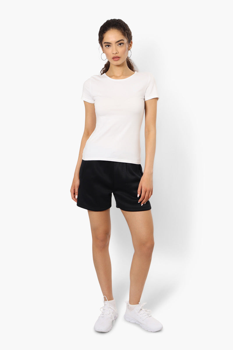 Canada Weather Gear Solid Tie Waist Shorts - Black - Womens Shorts & Capris - Fairweather
