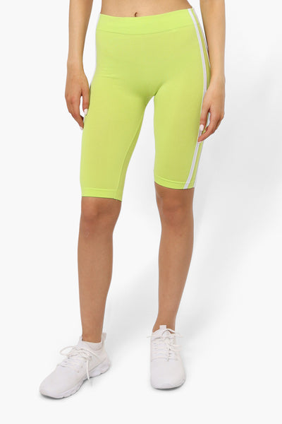 New Look Side Stripe Biker Shorts - Yellow - Womens Shorts & Capris - Fairweather