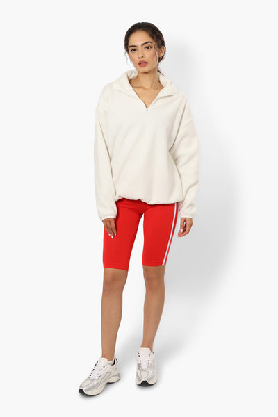 New Look Side Stripe Biker Shorts - Red - Womens Shorts & Capris - Fairweather