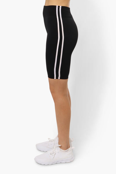 New Look Side Stripe Biker Shorts - Black - Womens Shorts & Capris - Fairweather