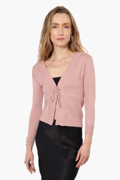 International INC Company Front Tie Shrug Cardigan - Pink - Womens Cardigans - Fairweather