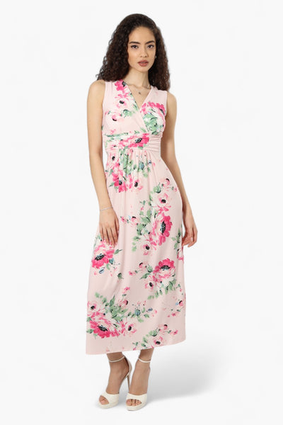Beechers Brook Belted Floral Crossover Maxi Dress - Pink - Womens Maxi Dresses - Fairweather