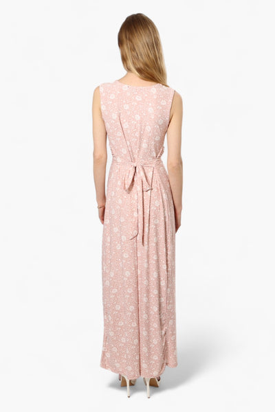 Limite Floral Padded Crossover Maxi Dress - Pink - Womens Maxi Dresses - Fairweather