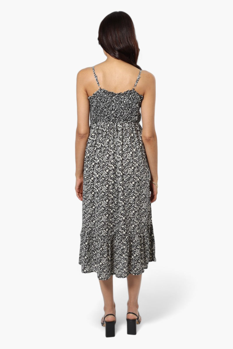 Limite Floral Smocked Top Maxi Dress - Black - Womens Maxi Dresses - Fairweather