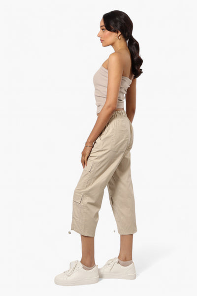 Canada Weather Gear Drawstring Cargo Capris - Cream - Womens Shorts & Capris - Fairweather