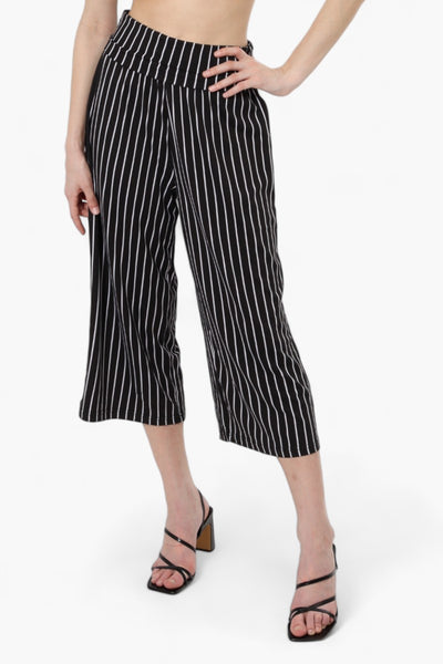International INC Company Striped Culottes Pants - Black - Womens Pants - Fairweather