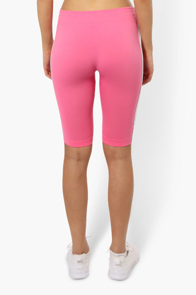New Look Side Stripe Biker Shorts - Pink - Womens Shorts & Capris - Fairweather