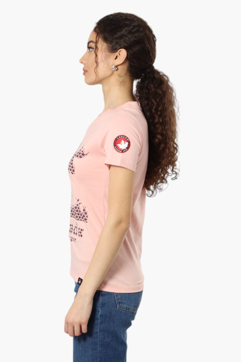 Canada Weather Gear Moose Print Tee - Pink - Womens Tees & Tank Tops - Fairweather