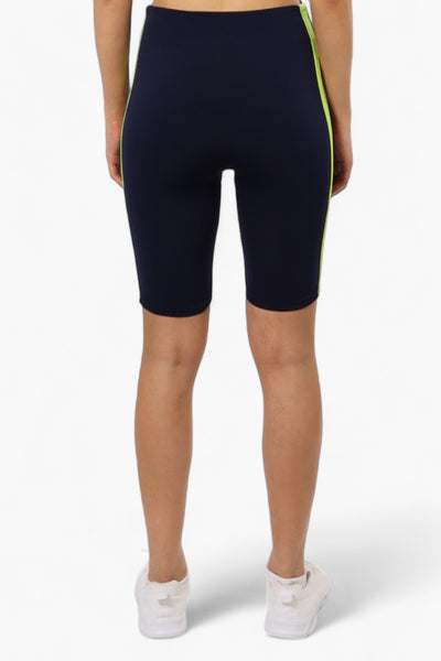 New Look Side Stripe Biker Shorts - Navy - Womens Shorts & Capris - Fairweather