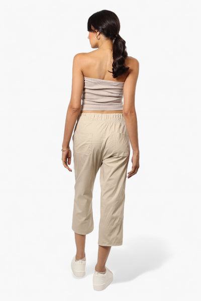 Canada Weather Gear Drawstring Cargo Capris - Cream - Womens Shorts & Capris - Fairweather