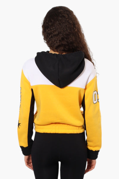 New Look Fleece Colour Block Racing Hoodie - Yellow - Womens Hoodies & Sweatshirts - Fairweather