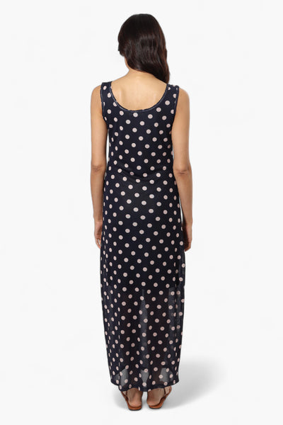 Majora Polka Dot Pattern Maxi Dress - Navy - Womens Maxi Dresses - Fairweather