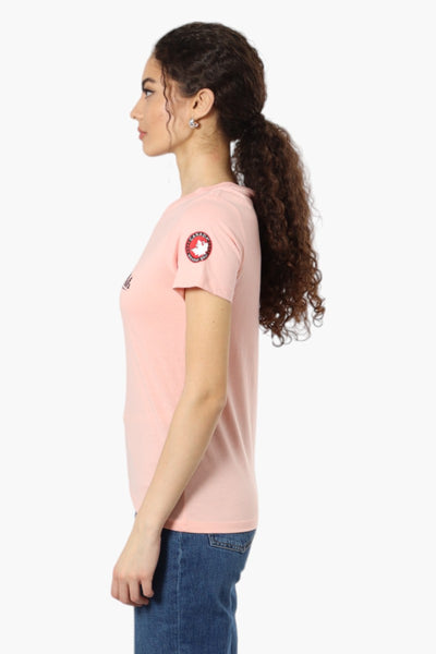 Canada Weather Gear Adventure Awaits V-Neck Tee - Pink - Womens Tees & Tank Tops - Fairweather