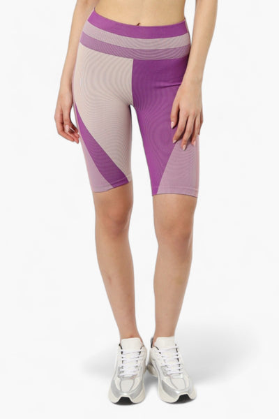 New Look Patterned Biker Shorts - Lavender - Womens Shorts & Capris - Fairweather