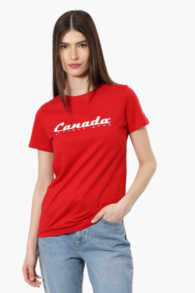 Canada Weather Gear Canada Print Tee - Red - Womens Tees & Tank Tops - Fairweather