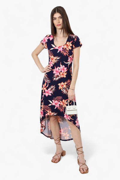 International INC Company Floral High Low Maxi Dress - Navy - Womens Maxi Dresses - Fairweather