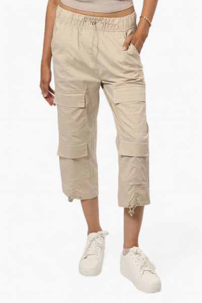 Canada Weather Gear Drawstring Cargo Capris - Cream - Womens Shorts & Capris - Fairweather