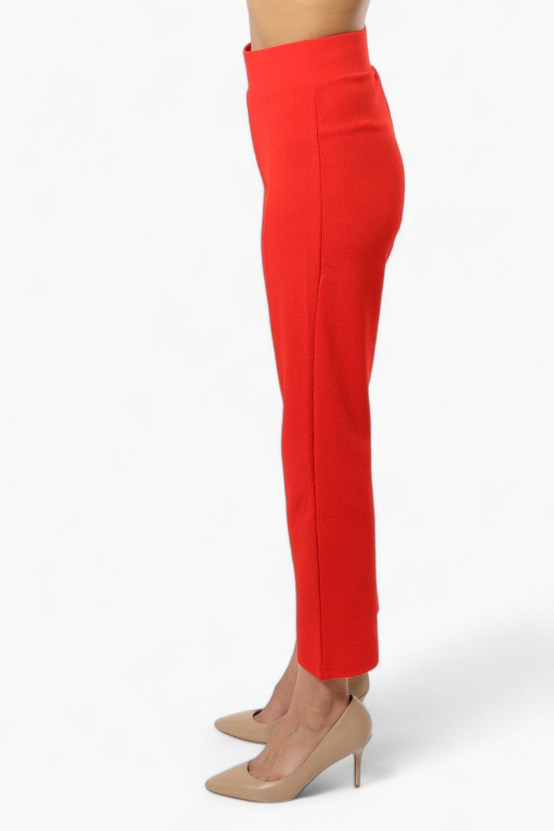 Impress Basic Wide Leg Pants - Red - Womens Pants - Fairweather