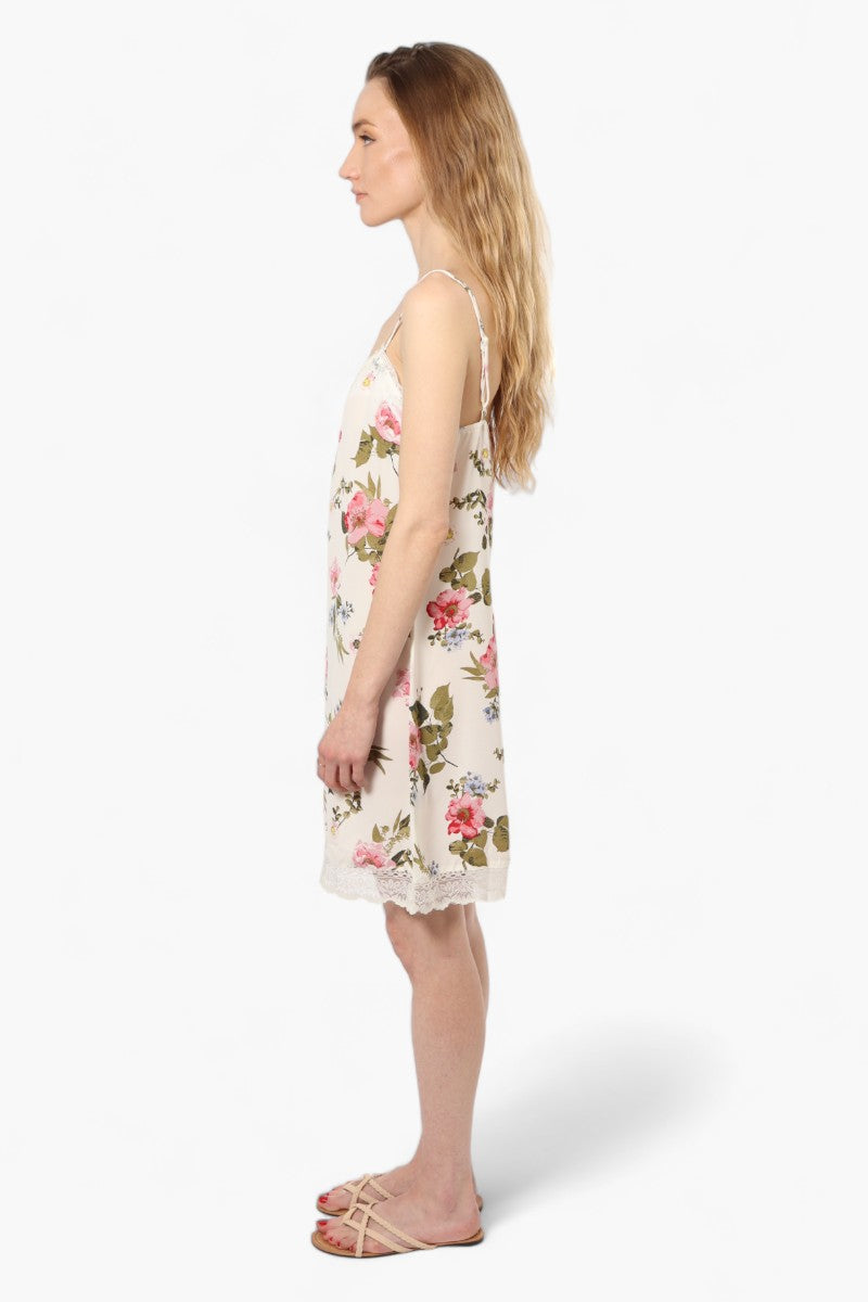 New Look Floral Lace Detail Day Dress - Cream - Womens Day Dresses - Fairweather
