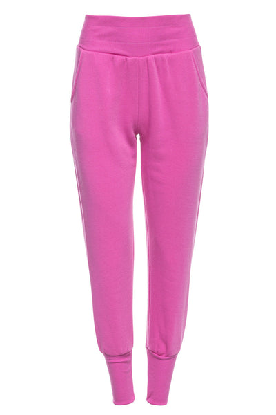 Solid High Waist Fleece Joggers - Pink - Womens Joggers & Sweatpants - Fairweather